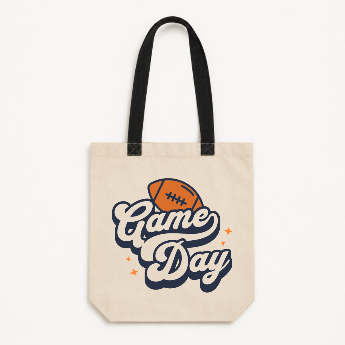 Personalized Game Day Canvas Tote Bag