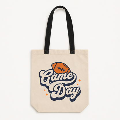 Personalized Game Day Canvas Tote Bag