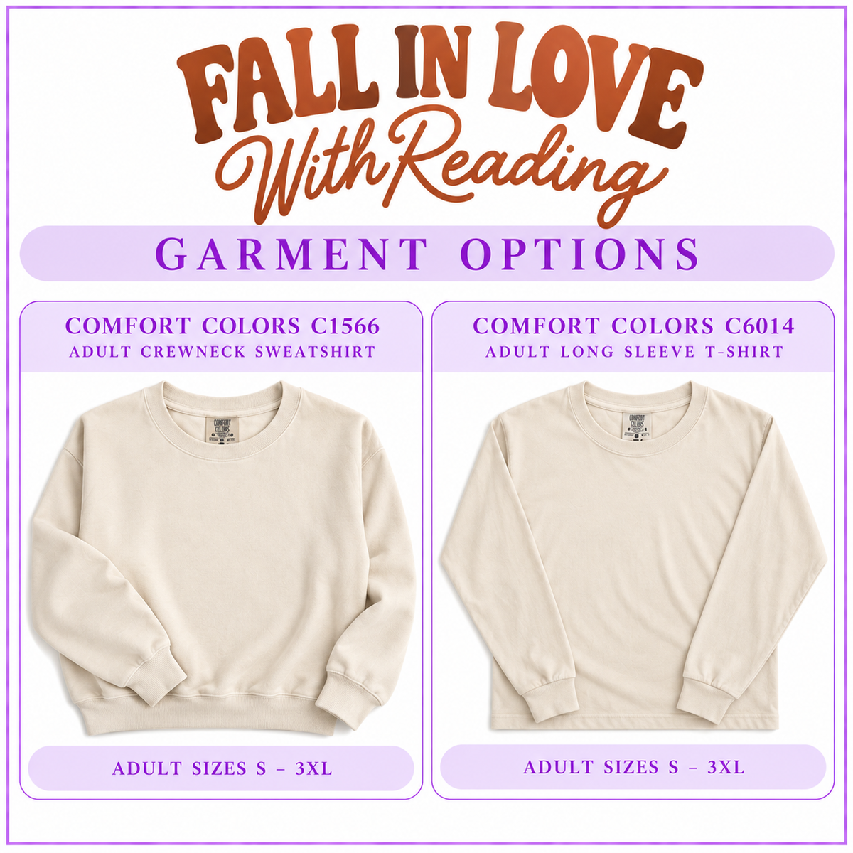 Fall in Love With Reading | Adult Fall Apparel
