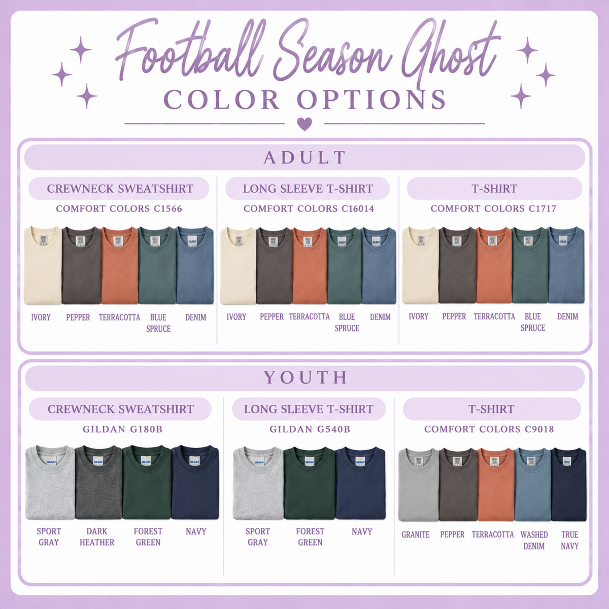 Football Season Ghost | Adult & Youth Fall Apparel