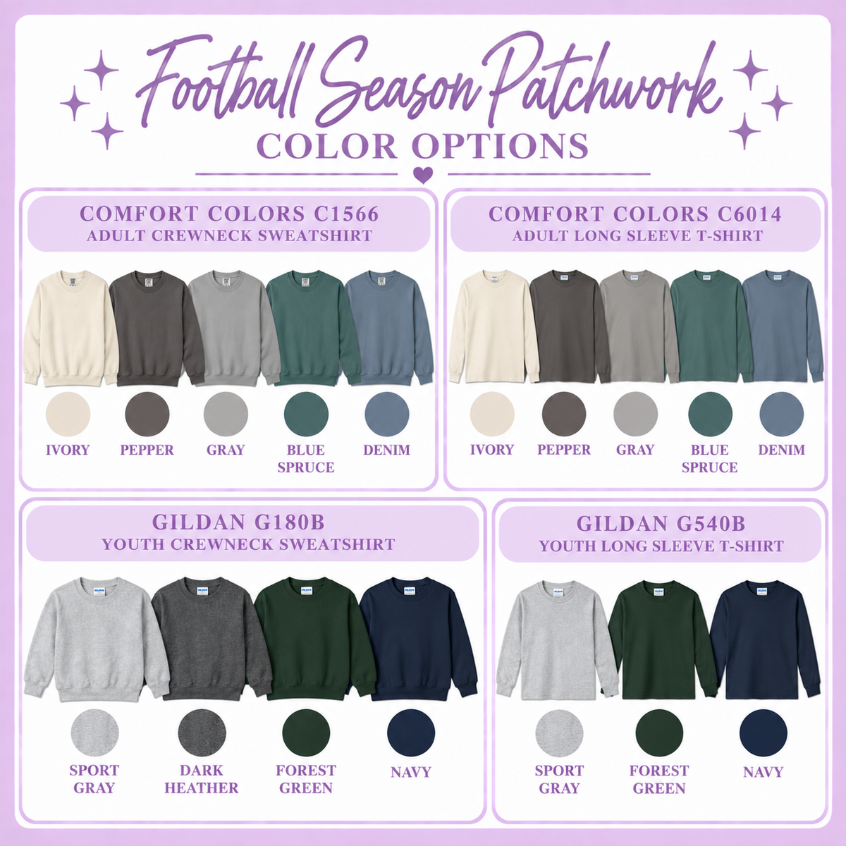 Football Season Patchwork | Adult & Youth Fall Apparel
